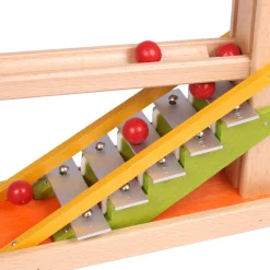 Murmelbahn Holz mit Glockenspiel bunt