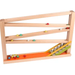 Murmelbahn Holz mit Glockenspiel bunt