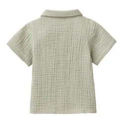 Musselin-Hemd kurzarm khaki 74/80