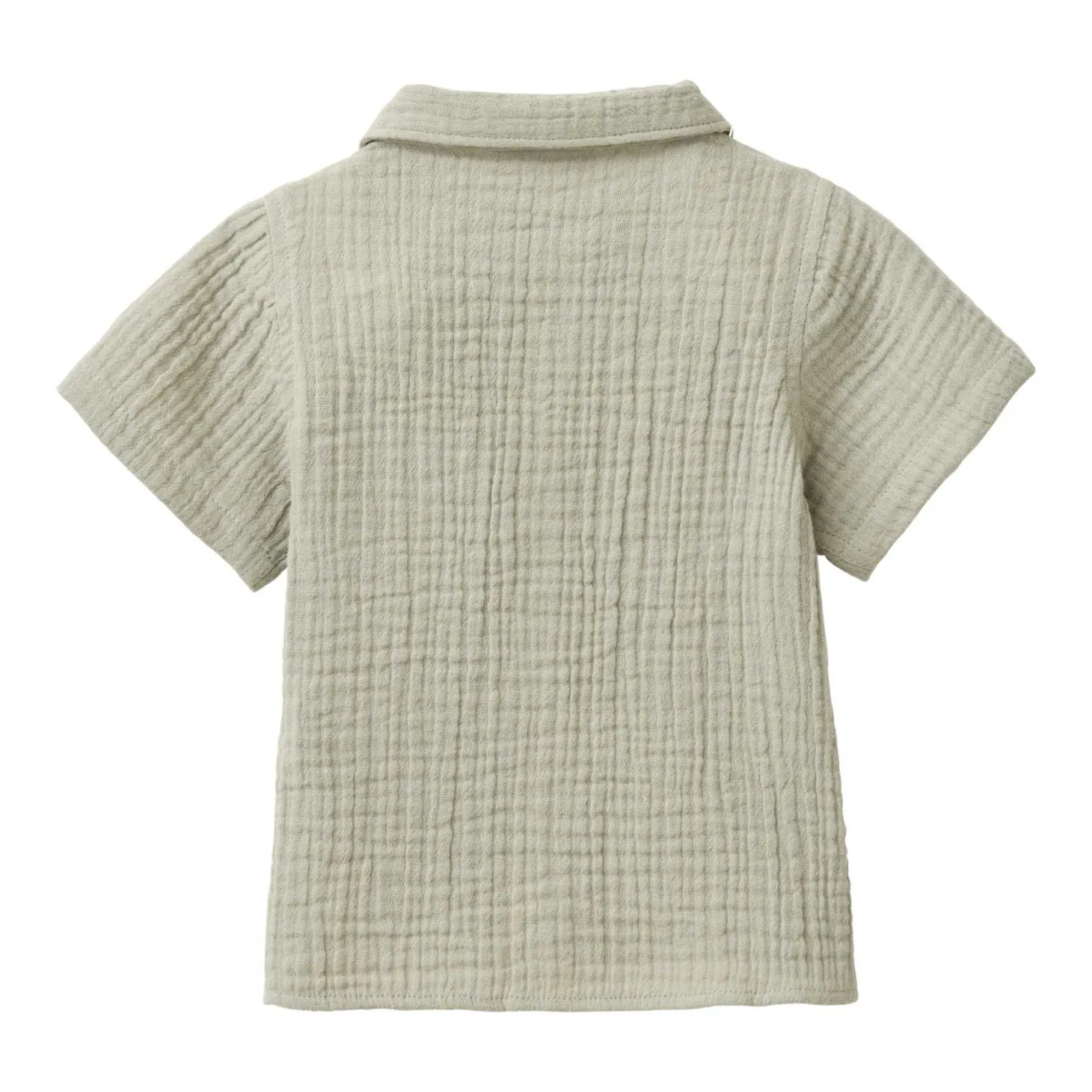 Musselin-Hemd kurzarm khaki 74/80