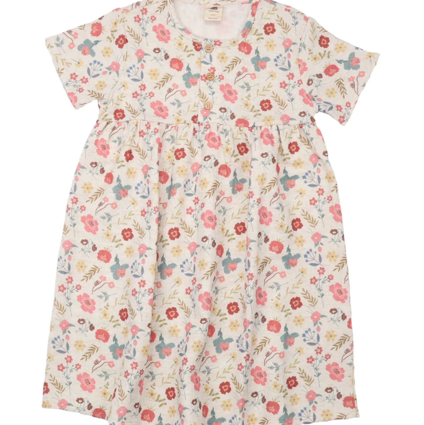 Musselin-Kleid "Blumen" natur 86