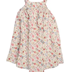 Musselin-Kleid ärmellos "Blumen" natur 116