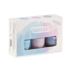 Nagellack 3er Set Eisblau-Hellrosa-Silberblau abziehbar
