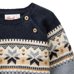 Norweger-Pullover blaugrau 74/80