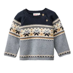 Norweger-Pullover blaugrau 74/80