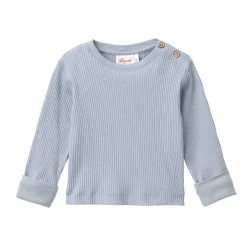 Ripp-Langarmshirt blaugrau 98/104