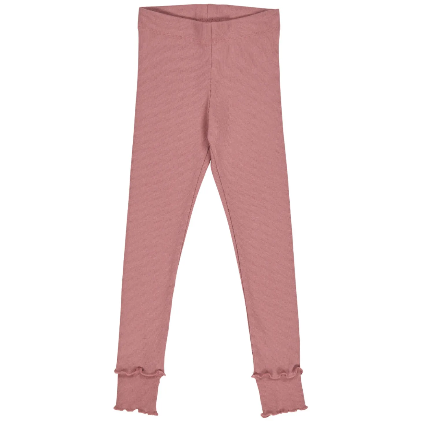 Ripp-Leggings mit Rüsche altrosa 98