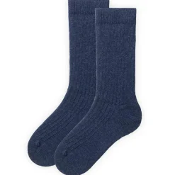 Ripp-Socken 2er-Set blau-rosa 34-36