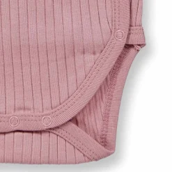 Ripp-Wickelbody dusty rose 50/56