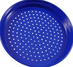 Sandsieb aus Metall blau