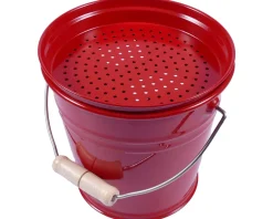Sandsieb aus Metall rot