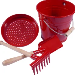 Schaufel eckig Metall klein rot