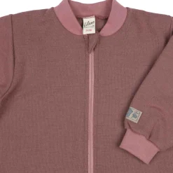 Schlafsack Wolle Seide mit Bein mauve 74/80