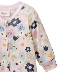 Schlafstampler "Bunte Blüten" hellrosa 74/80