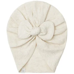 Schleifen-Beanie "Ripp" natur melange 0M-3M