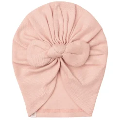 Schleifen-Beanie "Ripp" rose smoke 0M-3M