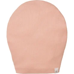 Schleifen-Beanie "Ripp" rose smoke 0M-3M
