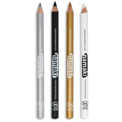 4 Schminkstifte Gold - Silber - Schwarz - Weiß