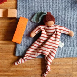 Schmusepuppe "Kastanienbaby" dunkel