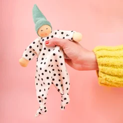 Schmusepuppe "Pünktchen" - salbei