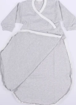 Sommerschlafsack grau-weiß 86/92