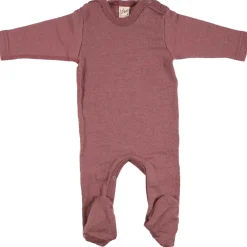 Strampelanzug Wolle Seide mauve 50
