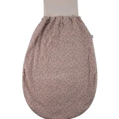 Strampelsack beige Blätter
