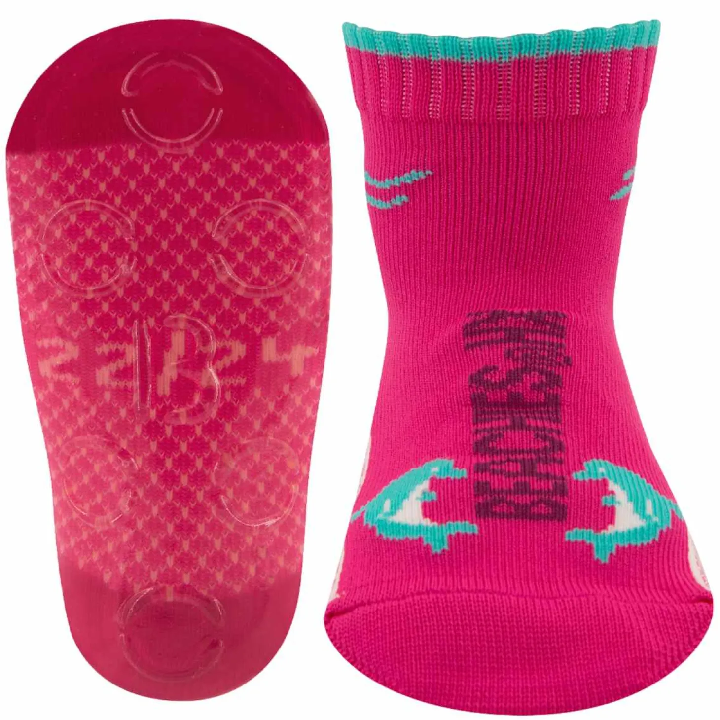 Strandsocken Beachies Delfin | pink 28-30