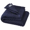 Strickdecke Merinowolle 80x100 cm indigo