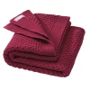 Strickdecke Merinowolle 80x100 cm cassis