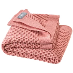 Strickdecke Merinowolle 80x100 cm softpink
