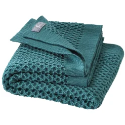 Strickdecke Merinowolle 80x100 cm eukalyptus