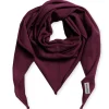 Strick-Dreieckstuch Merinowolle cherry