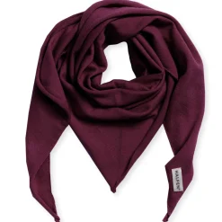Strick-Dreieckstuch Merinowolle cherry