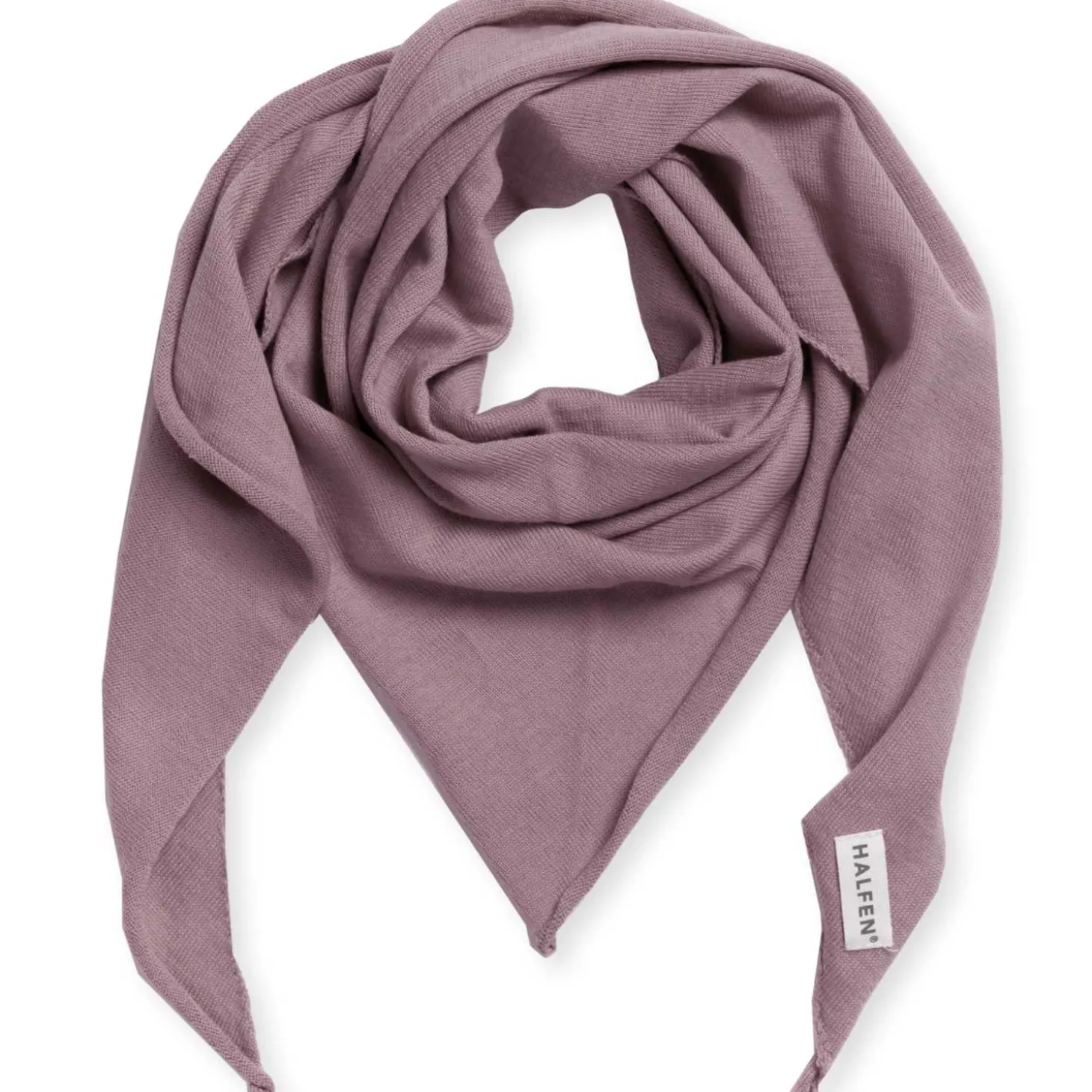 Strick-Dreieckstuch Merinowolle mauve