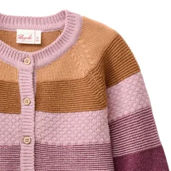 Strickjacke bunt geringelt 110/116