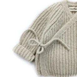 Strickjacke mit Alpaka beige 50/56