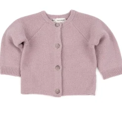 Strickjacke mit Cashmere altrose 62/68