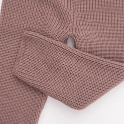 Strick-Leggings Merinowolle mauve 98/104