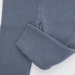 Strick-Leggings Merinowolle rauchblau 110/116