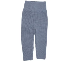 Strick-Leggings Merinowolle rauchblau 110/116