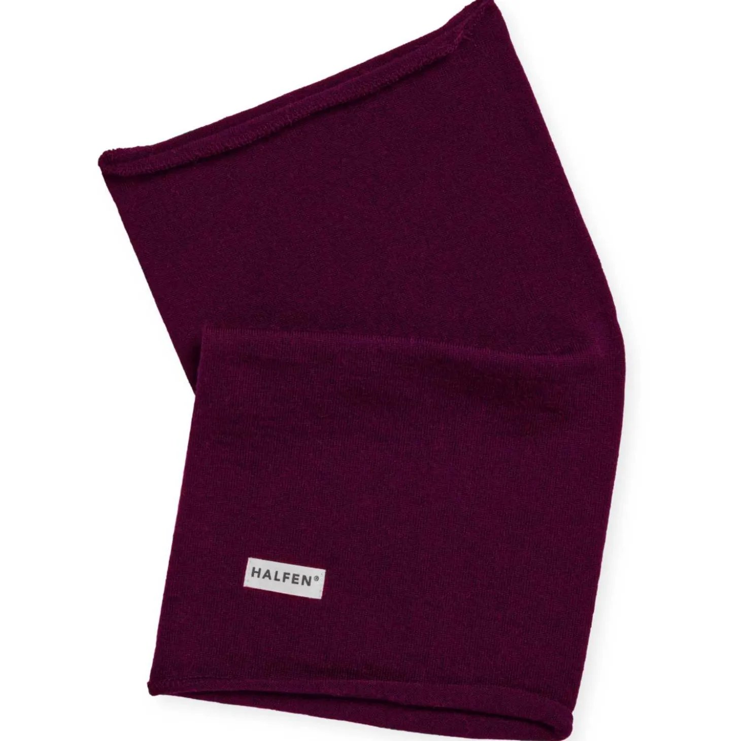 Strick-Loopschal Merinowolle cherry