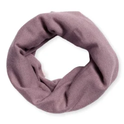 Strick-Loopschal Merinowolle mauve