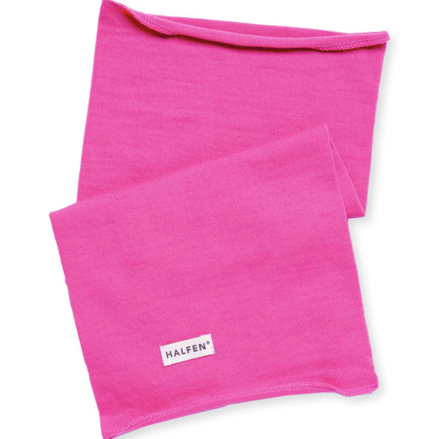 Strick-Loopschal Merinowolle neon pink