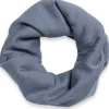 Strick-Loopschal Merinowolle rauchblau