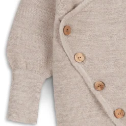 Strick-Overall Merinowolle natur 62/68