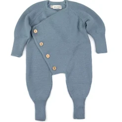 Strick-Overall Merinowolle rauchblau 62/68