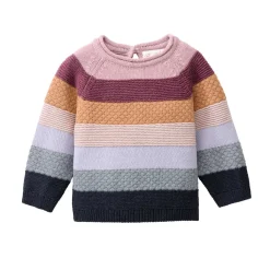 Strick-Pullover bunt geringelt 98/104