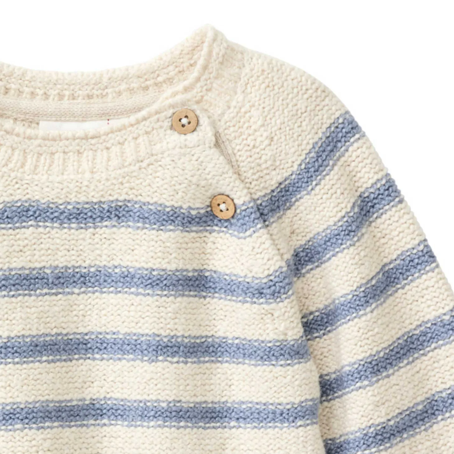 Strick-Pullover hellbeige geringelt 98/104