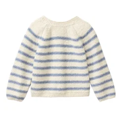 Strick-Pullover hellbeige geringelt 98/104
